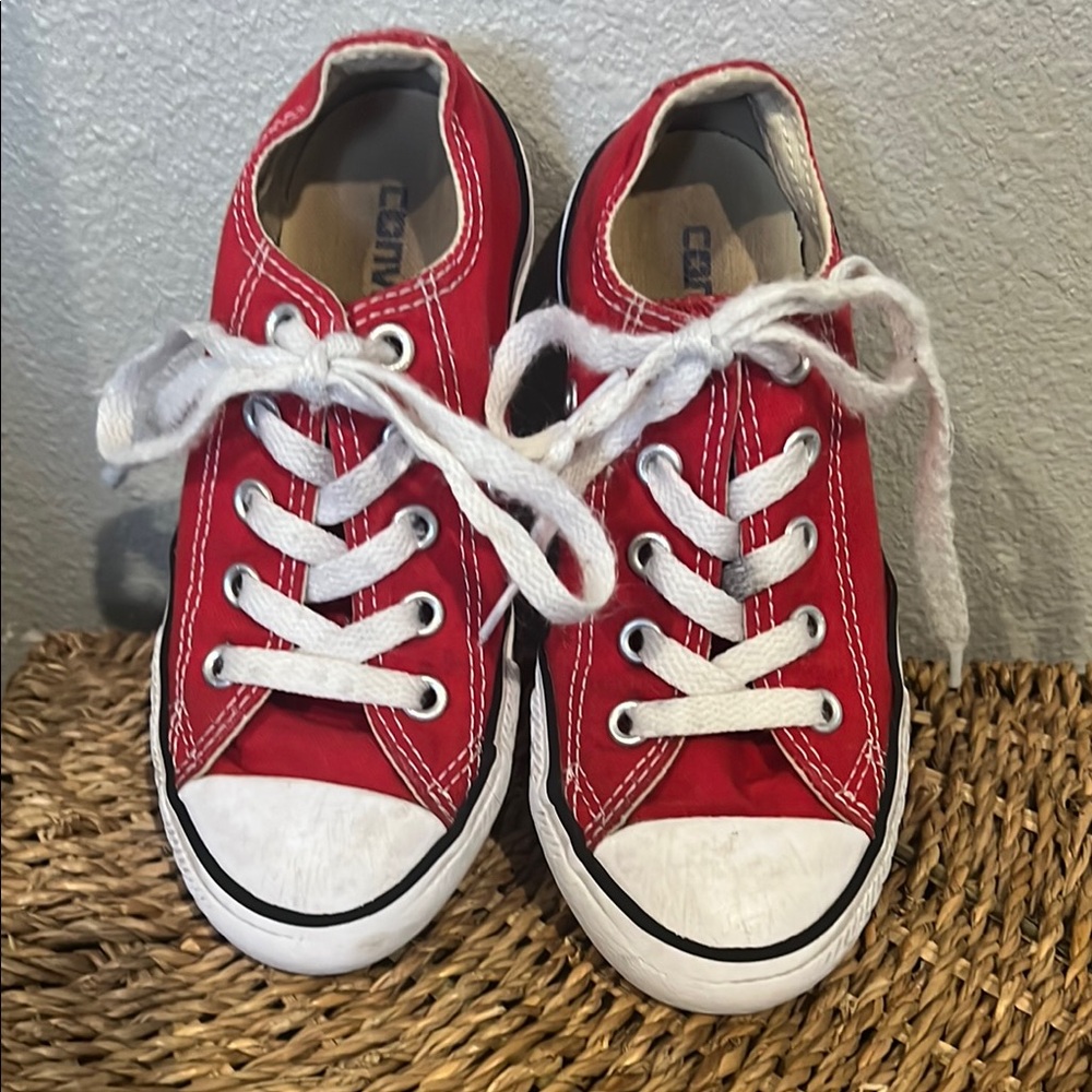 Converse Red and White Chuck Taylor Sneakers